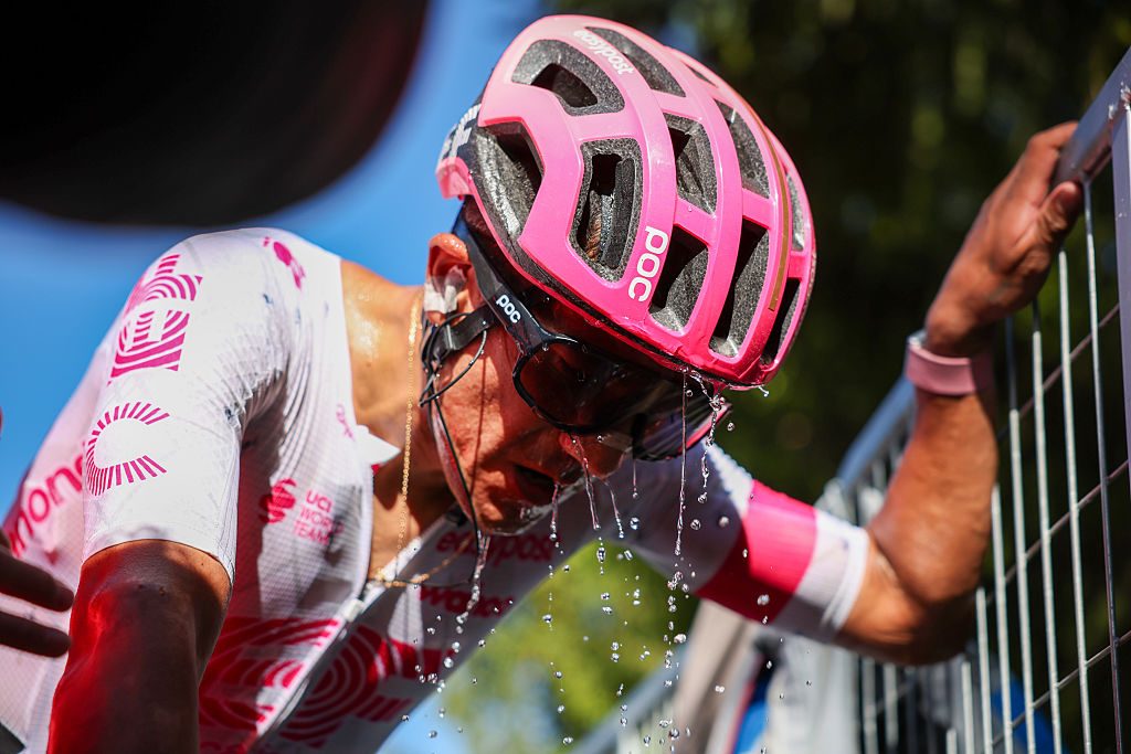 SAN VALENTINO, ITALY - MAY 27: Richard Carapaz of Ecuador and Team EF Education - EasyPost looks on during the 108th Giro d