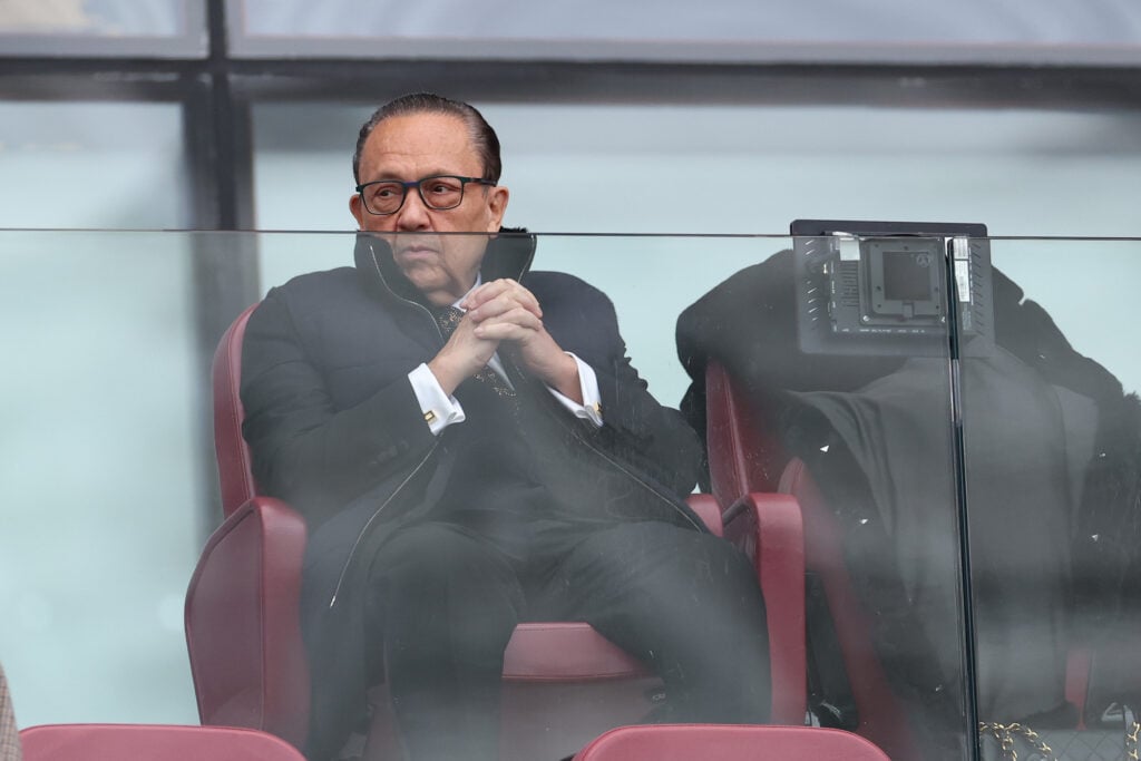 Majority owner David Sullivan looks on at a West Ham game.