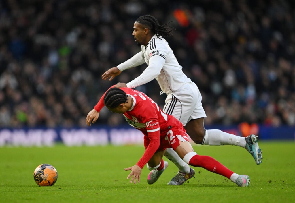 Adama Traore during Fulham v Middlesbrough - Emirates FA Cup Third Round