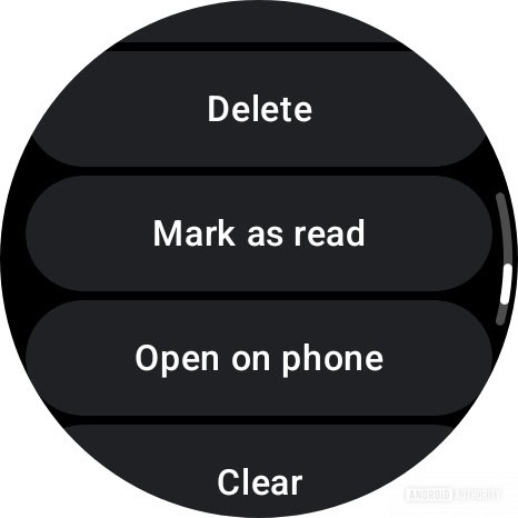 Gmail on Wear OS Mark as read button