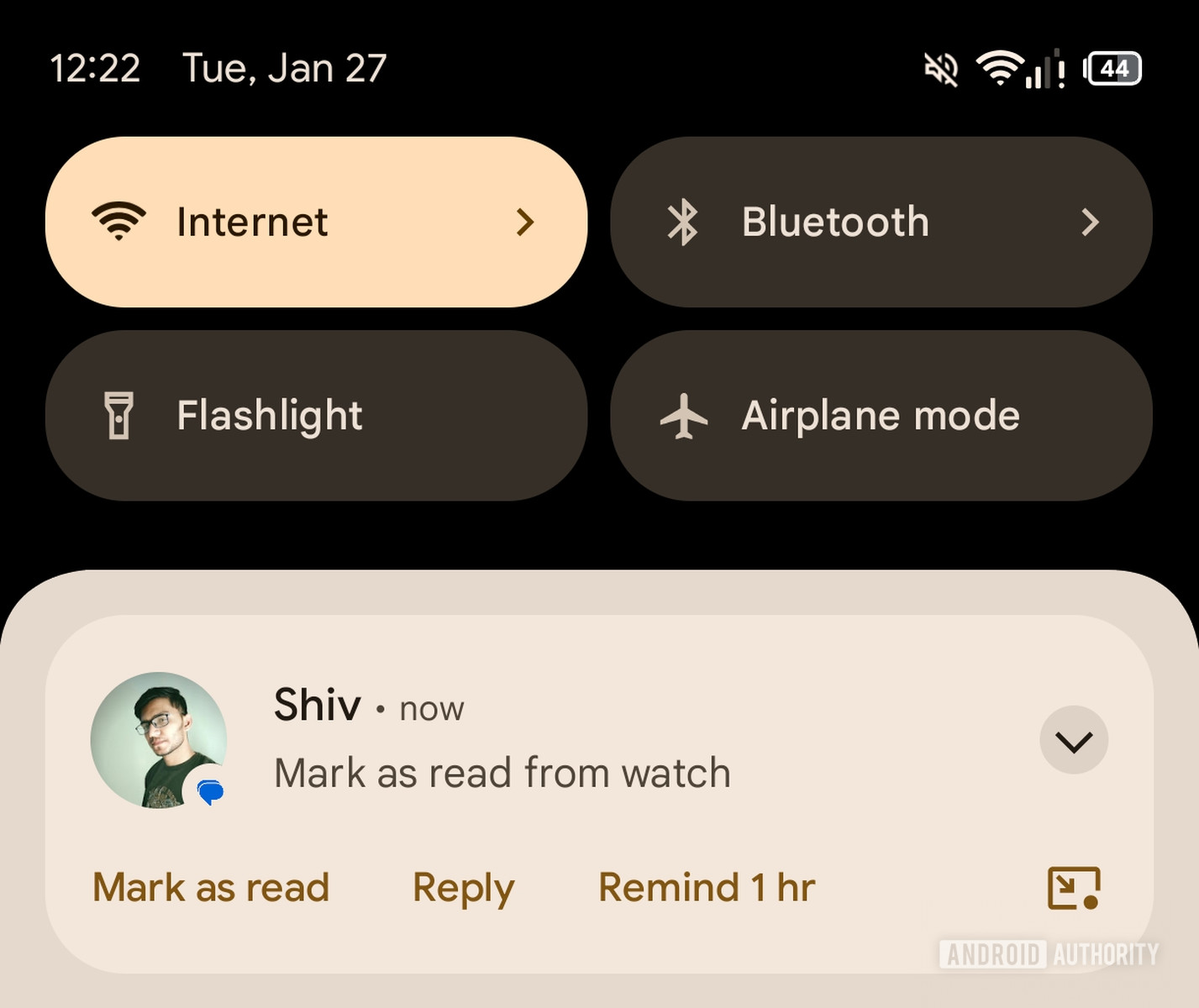 Google Messages Mark as read button