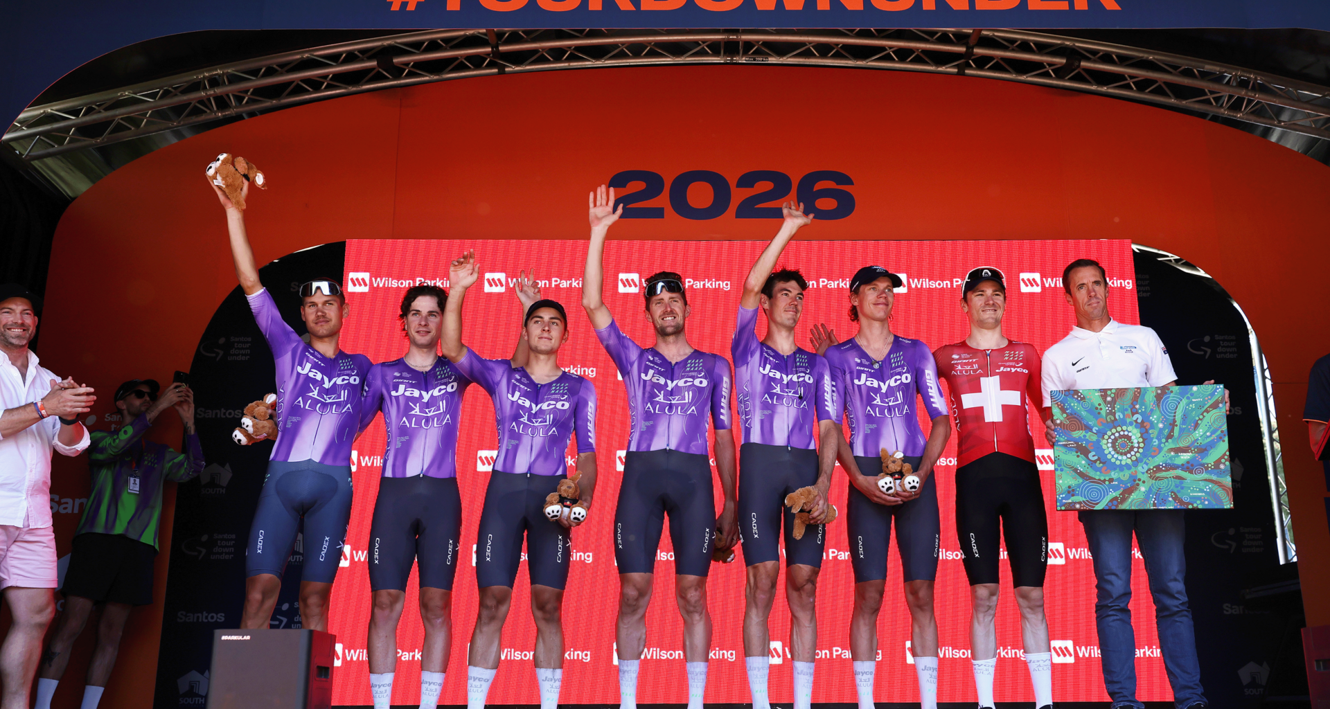 'He's done a lot of his results by himself with brute force, but this was a team effort' – Jayco AlUla take positives from Tour Down Under second-place finish for Mauro Schmid