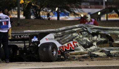 Romain Grosjean reunited with helmet from horror Bahrain crash