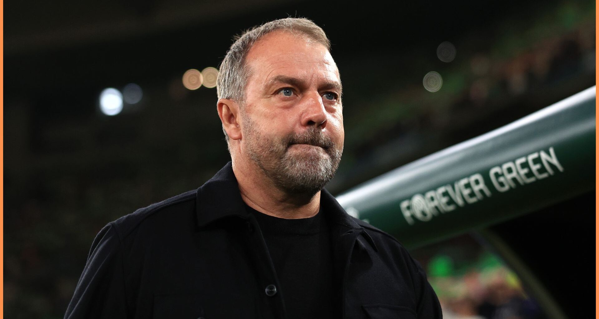 SEVILLE, SPAIN - DECEMBER 06: Hansi Flick, Head Coach of FC Barcelona, looks on prior to the LaLiga EA Sports match between Real Betis Balompie and FC Barcelona at Estadio La Cartuja on December 06, 2025 in Seville, Spain.