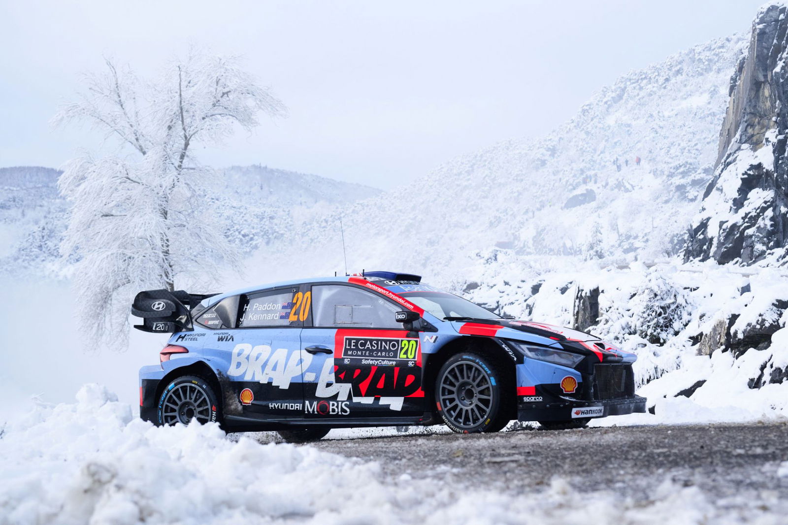 Hayden Paddon during Rally Monte Carlo.