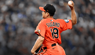 Tomoyuki Sugano pitches for the Baltimore Orioles during the 2025 MLB season.