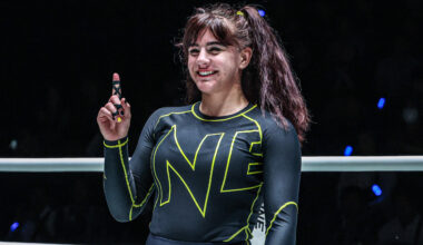 Grappling star Helena Crevar celebrates her debut victory