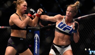 Holly Holm and Ronda Rousey
