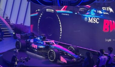 Alpine reveals 2026 F1 livery in launch on ship