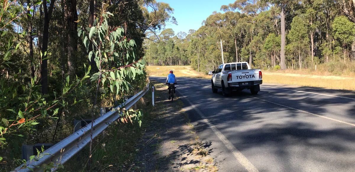 Not all motorists know they are allowed to cross over the white line to make room for cyclists.