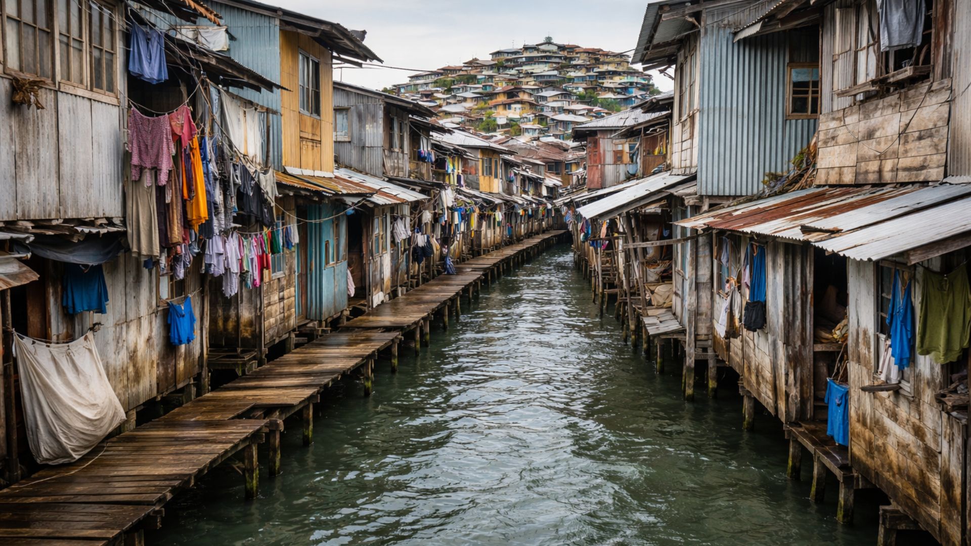 Pugad Island faces frequent tides and ground subsidence in Manila Bay, affecting housing, the local economy, and basic services.
