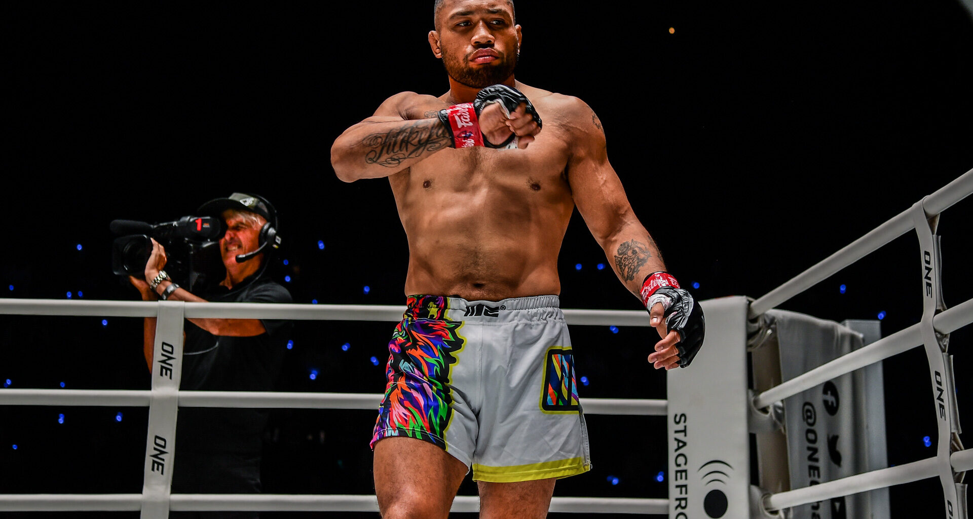 Australian MMA fighter Isi Fitikefu gets ready for war