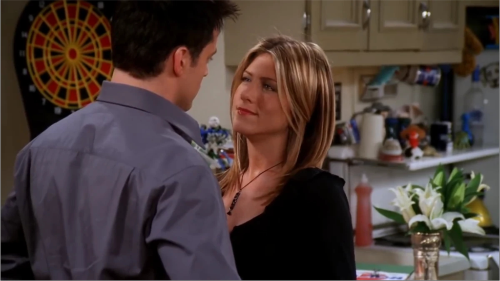 Joey and Rachel in Friends Season 8 Episode 12