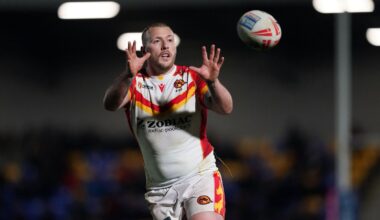 Jordan Abdull in action for Catalans Dragons in 2024