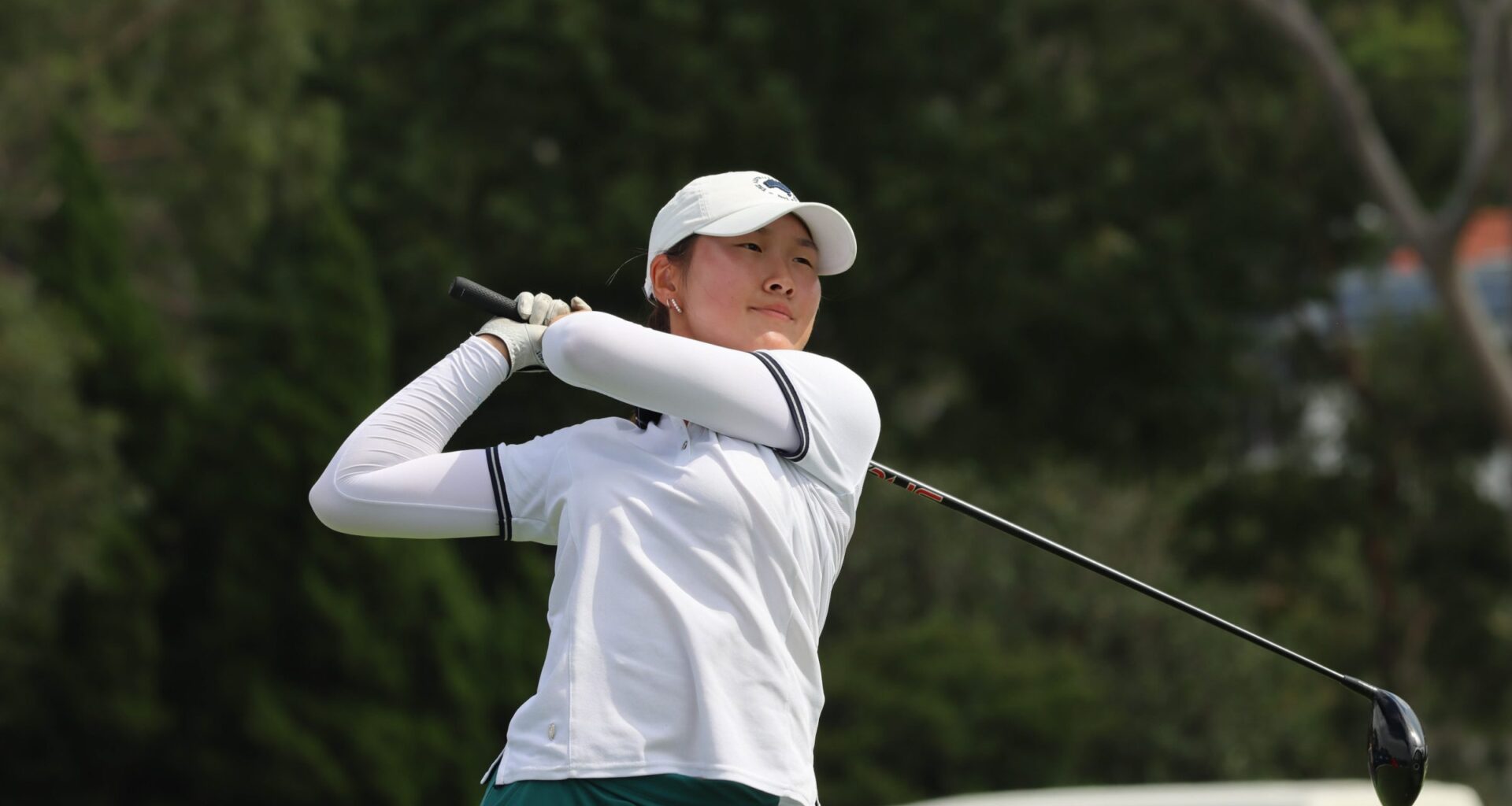 Camilla Kim after hitting a tee shot