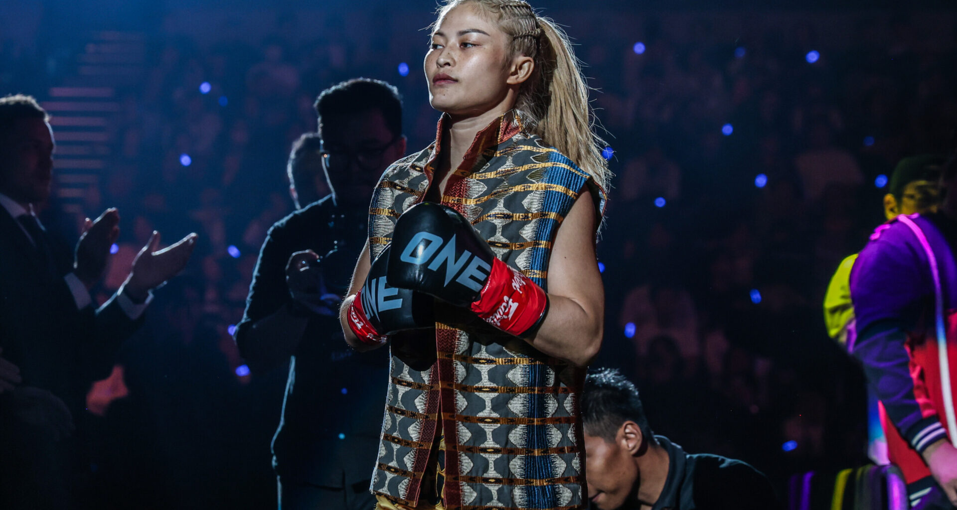 Stamp Fairtex makes her entrance