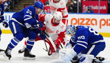 Maple Leafs drop key division clash with Red Wings in OT