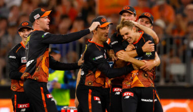Strikers capitulate late as Scorchers catch fire out west