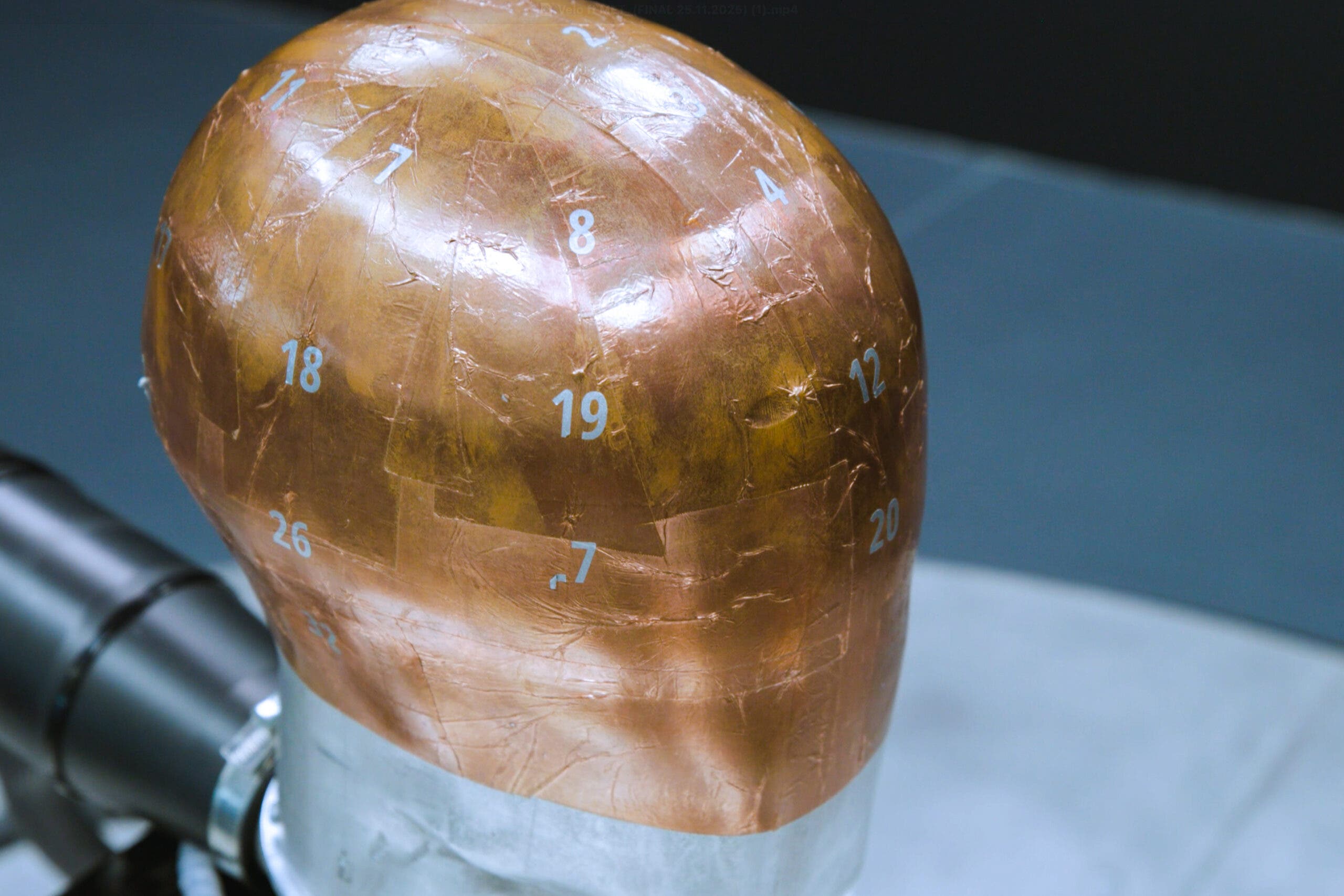 Aero testing helmets at the MET wind tunnel.