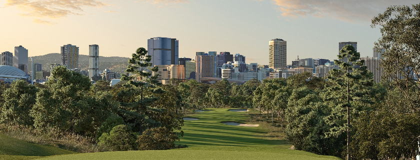 Artist impression of North Adelaide Public Golf Course