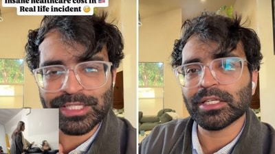 The NRI shared that he visited the hospital after he had an accident while ice skating. (Instagram/@parthvijayvergiya)