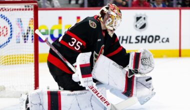 Senators' Linus Ullmark to return as backup against Golden Knights