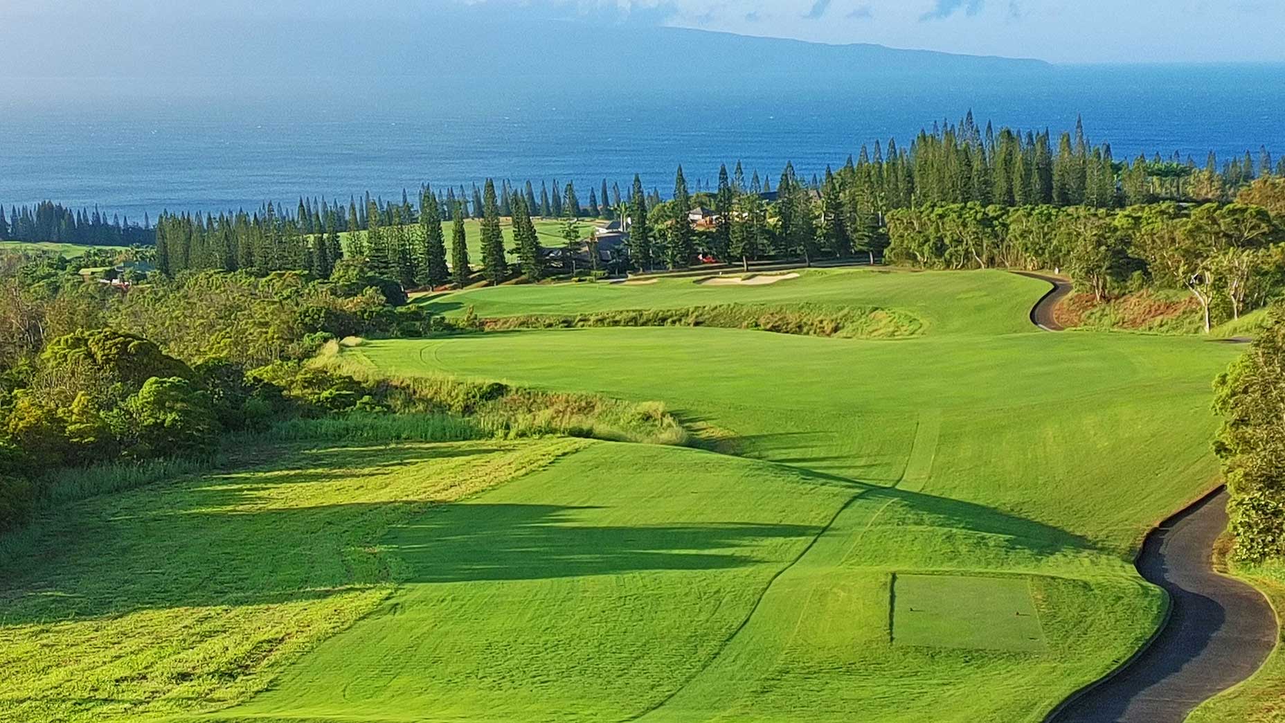 The 17th hole of the Plantation Course at Kapalua Resort.