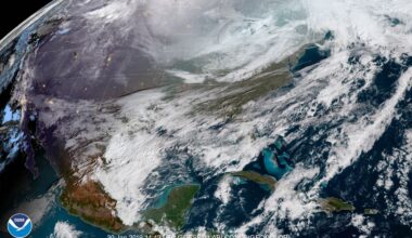 Wednesday, January 30, 2019: As a dangerously cold rush of air is sweeping across the Midwest United States today, the National Oceanic and Atmospheric Administration's GOES-East satellite is keeping an eye on the record-breaking weather event from space. This surge of cold air is the result of a rift in the polar vortex, a circulation of winds that surround the North Pole.