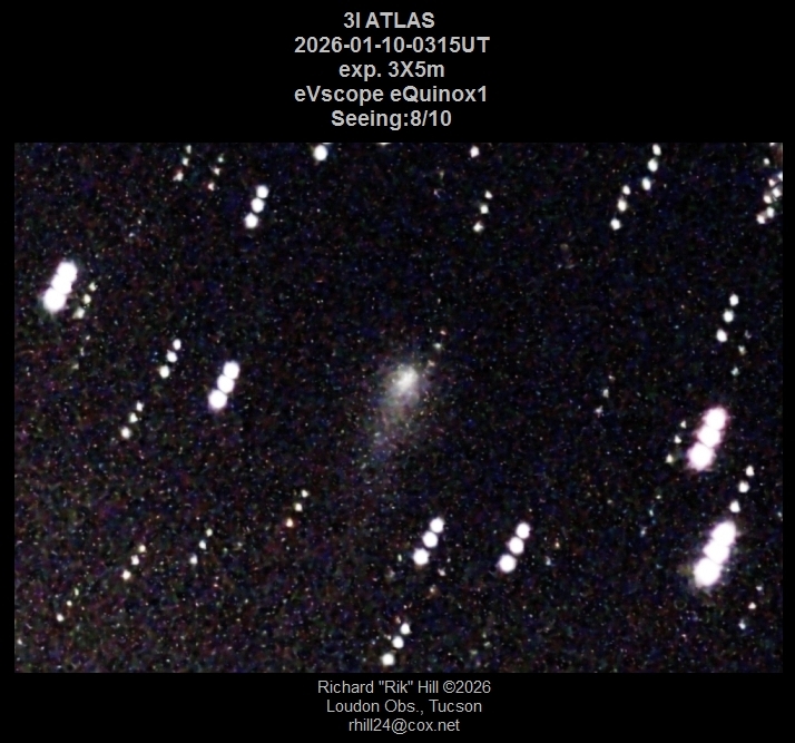 3IATLAS comet shot with a Unistellar telescope.