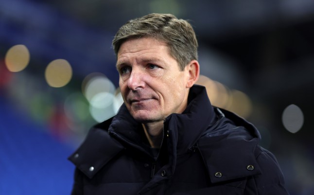 STRASBOURG, FRANCE - NOVEMBER 27: Oliver Glasner, Manager of Crystal Palace, looks on prior to the UEFA Conference League 2025/26 League Phase MD4 match between Racing Club de Strasbourg Alsace and Crystal Palace FC at Stade de la Meinau on November 27, 2025 in Strasbourg, France. (Photo by Simon Hofmann - UEFA/UEFA via Getty Images)