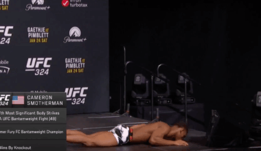 Video: Fighter collapses in scary scene at UFC 324 weigh ins