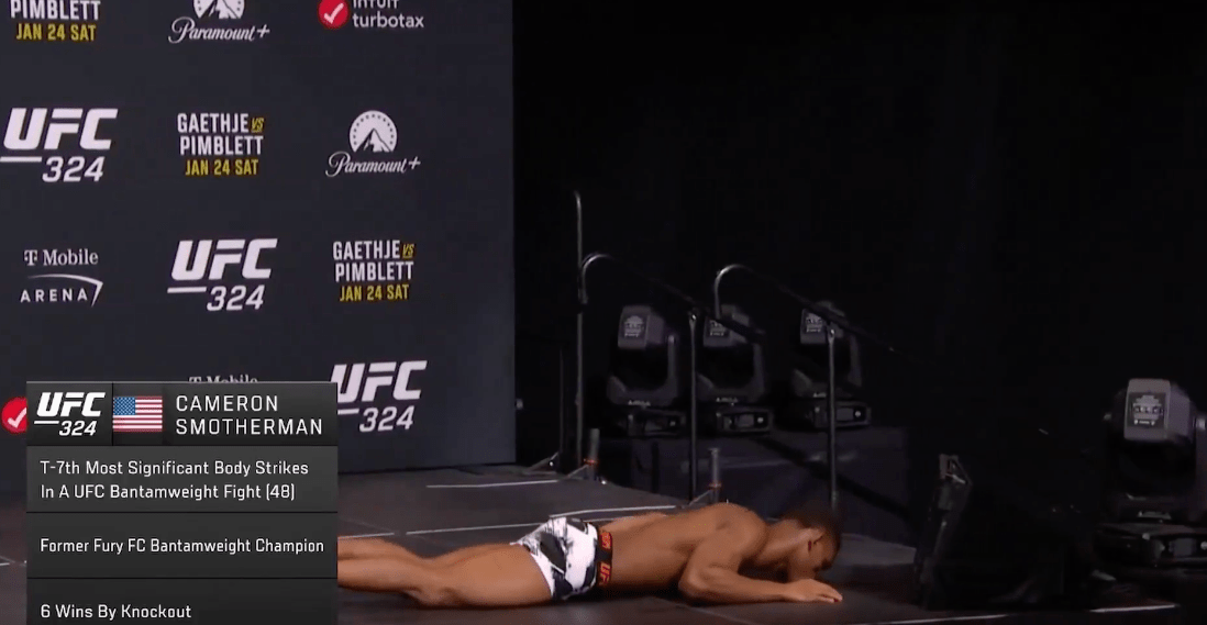 Video: Fighter collapses in scary scene at UFC 324 weigh ins
