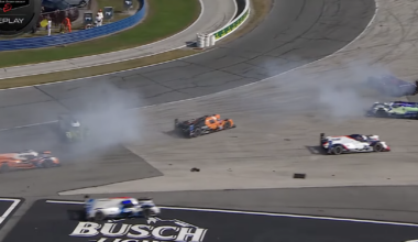 Daytona 24 Hours opening lap carnage as Porsche storm into lead
