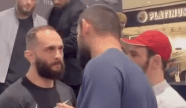Video: Khamzat Chimaev confronts fighter after near brawl with teammate