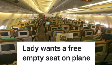 A flight with empty seats