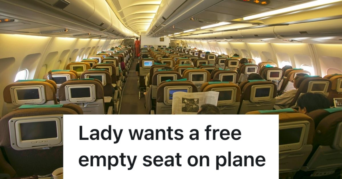 A flight with empty seats
