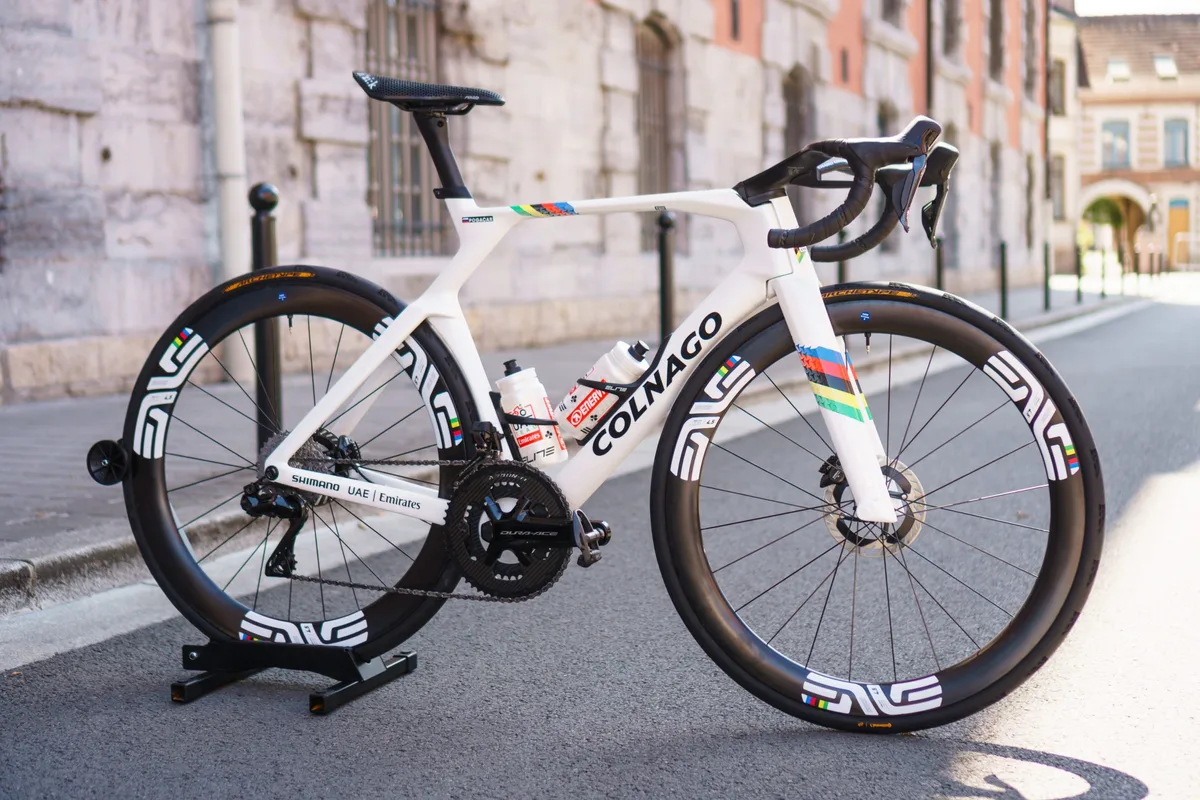 Tadej Pogačar's Colnago Y1Rs at the 2025 Tour de France