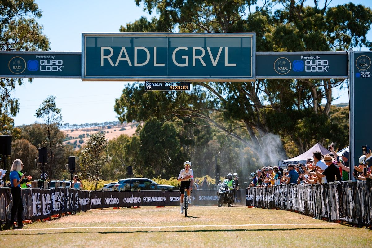 Romain Bardet claims the elite men's win at RADL GRVL presented by Quad Lock 2026