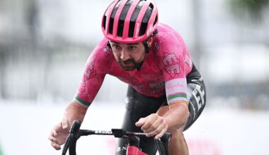 Ben Healy in one of his last races of 2025