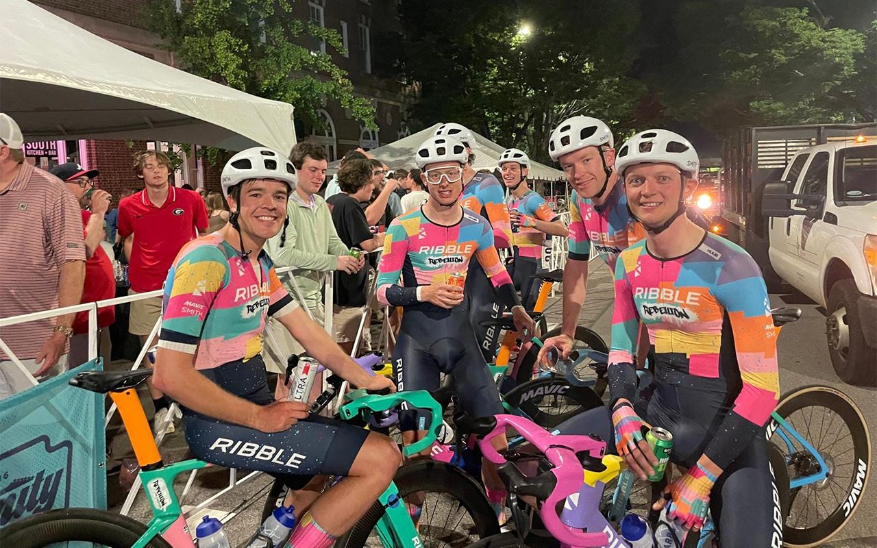 Ribble Rebellion at the Athens Twilight criterium in 2024
