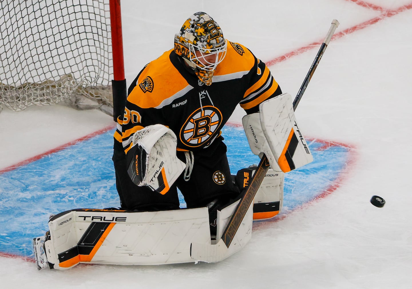 The closest Brandon Bussi came to the NHL with the Bruins was preseason play at TD Garden. 	