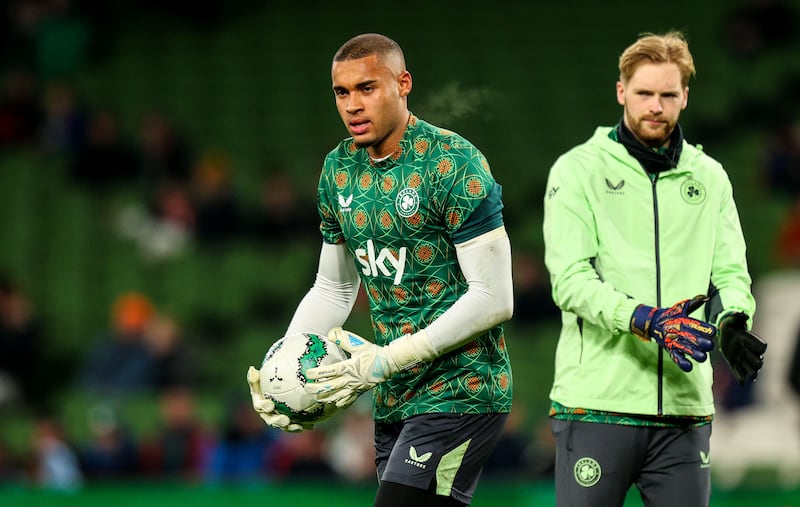 For a while Caoimhín Kelleher was behind Gavin Bazunu in the Republic of Ireland's pecking order. Not any more. Photograph: Ryan Byrne/Inpho