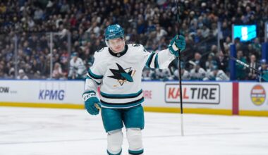 Macklin Celebrini nets four points, San Jose Sharks chomp down on Vancouver Canucks