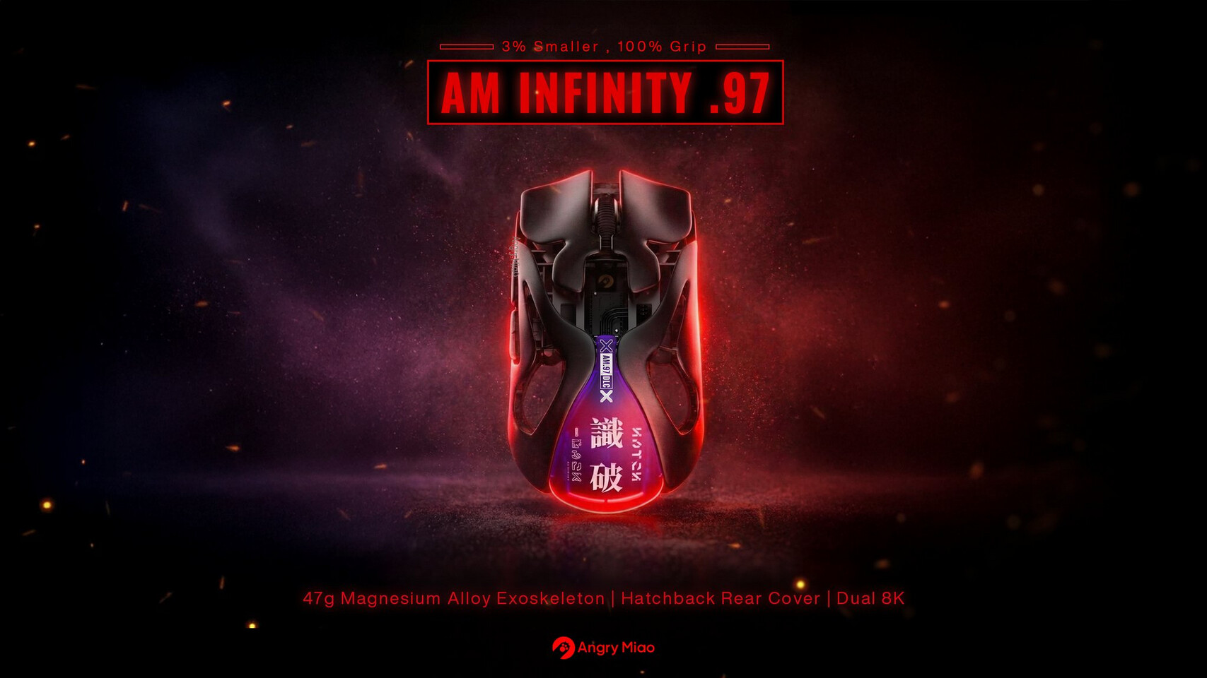 Angry Miao Unveils AM Infinity .97 Gaming Mouse: 47 g Magnesium Alloy, Viper V3 Pro Shape