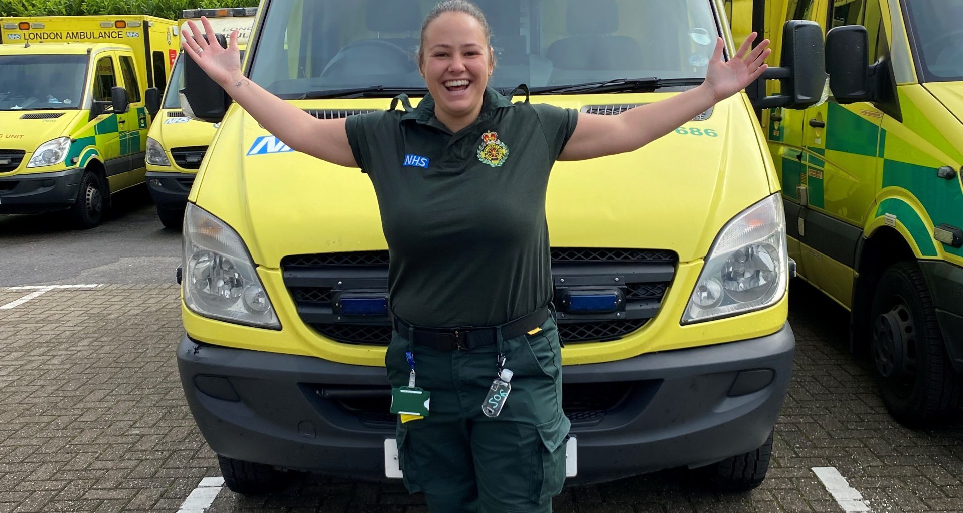 Paramedic Zoe in uniform