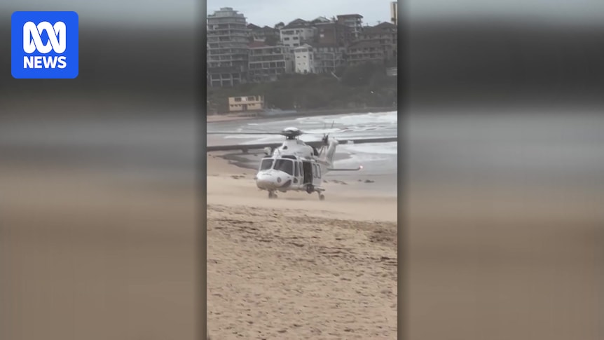 VIDEO: Helicopter at North Steyne Beach after shark attack - Australian Broadcasting Corporation