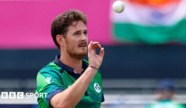 Mark Adair tossing a ball