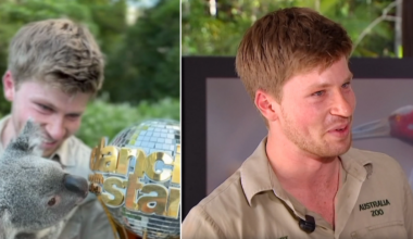 Robert Irwin brings Dancing with the Stars trophy home to Australia Zoo, Queensland