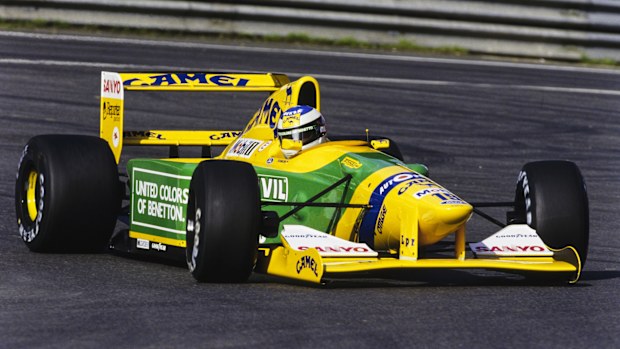 Michael Schumacher, Benetton B192 Ford during the Belgian GP at Spa-Francorchamps on August 30, 1992 in Spa-Francorchamps, Belgium. (Photo by LAT Images)