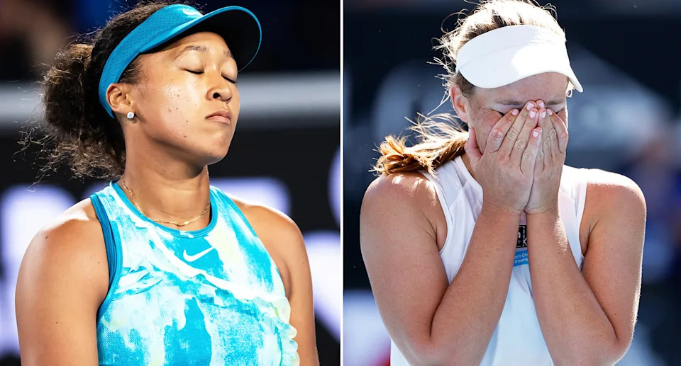 Maddison Inglis and Naomi Osaka at the Australian Open.
